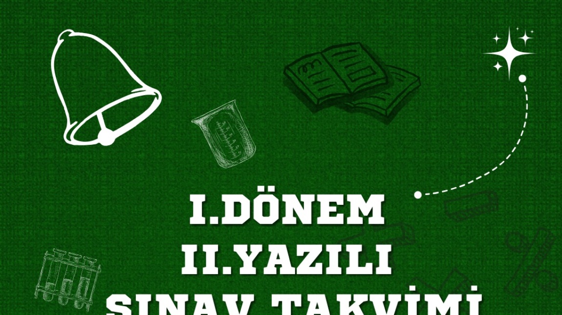 1.dönem 2. Yazılı Sınav Takvimi